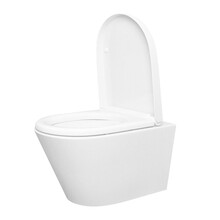 Wiesbaden Stereo Randloos Hangtoilet Glans Wit incl. Wc-bril Vesta