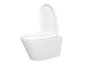 Wiesbaden Stereo Randloos Hangtoilet Glans Wit incl. Wc-bril Vesta