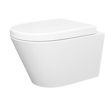 Wiesbaden Stereo Randloos Hangtoilet Mat Wit incl. Wc-bril Vesta