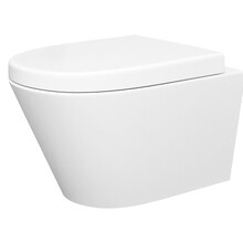 Wiesbaden Stereo Randloos Hangtoilet Mat Wit incl. Wc-bril Vesta