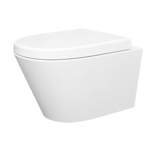 Wiesbaden Stereo Randloos Hangtoilet Mat Wit incl. Wc-bril Vesta