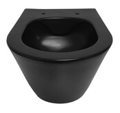 Stereo Randloos Hangtoilet Mat Zwart incl. Wc-bril Vesta