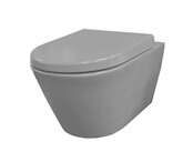 Wiesbaden Stereo Randloos Hangtoilet Mat Grijs incl. Wc-bril Vesta