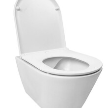 Wiesbaden Stereo Randloos Hangtoilet Mat Wit incl. Wc-bril Flatline