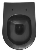Stereo Randloos Hangtoilet Mat Zwart incl. Wc-bril Flatline