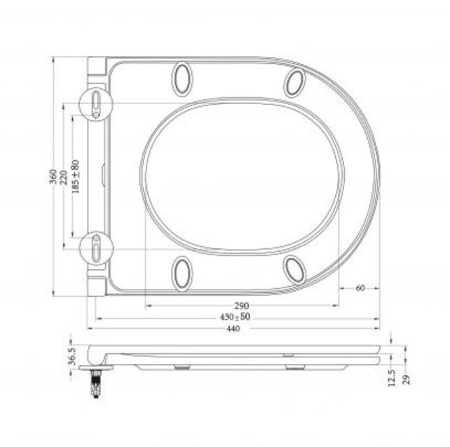 Stereo Randloos Hangtoilet Mat Zwart incl. Wc-bril Flatline