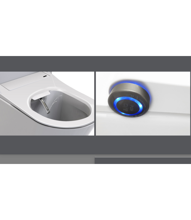 Wiesbaden Vesta Comfort Japans douche wc randloos met afstandsbediening wit