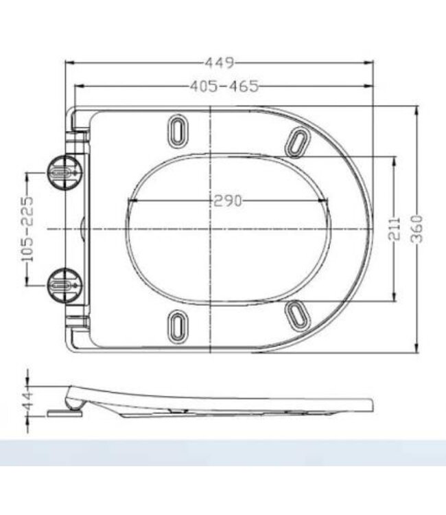 Wiesbaden Vesta verkort randloos hangtoilet wit met shade slim Wc-bril mat zwart