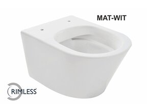 Wiesbaden Vesta randloos hangtoilet Mat wit excl Wc-bril