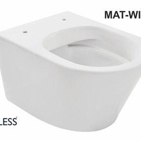 Wiesbaden Vesta randloos hangtoilet Mat wit excl Wc-bril