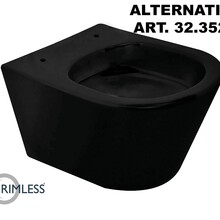 Wiesbaden Vesta randloos hangtoilet Mat Zwart excl Wc-bril