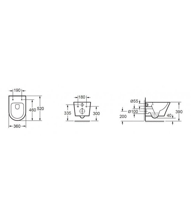 Wiesbaden Vesta Hangtoilet glans wit met toiletzitting softclose en quick release