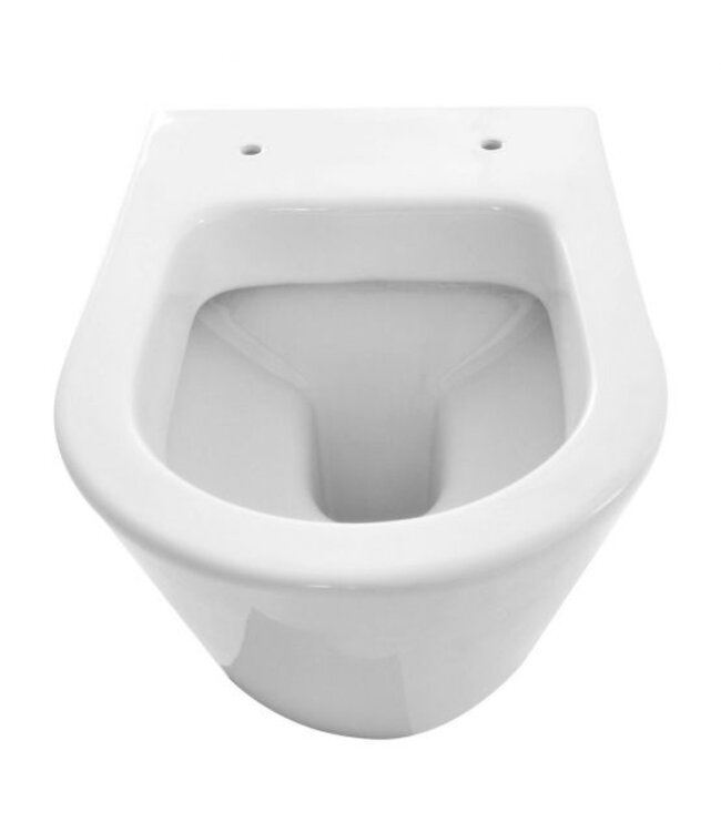 Wiesbaden Vesta Hangtoilet glans wit met toiletzitting softclose en quick release
