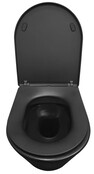 Vesta Randloos Hangtoilet Mat Zwart met Shade slim Wc-bril softclose en quick release