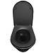 Wiesbaden Vesta Randloos Hangtoilet Mat Zwart met Shade slim Wc-bril softclose en quick release