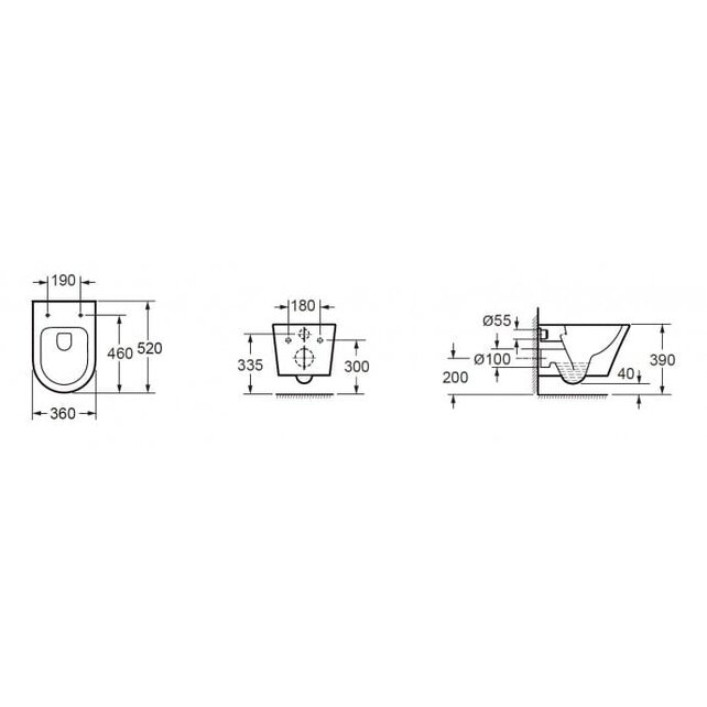 Vesta wandcloset Glans Wit met Flatline wc-bril softclose en quick release Vesta wandcloset Glans Wit met Flatline wc-bril softclose en quick release