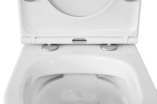 Vesta Verkort Hangtoilet Glans Wit Randloos met Flatline wc-bril