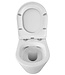 Vesta Verkort Hangtoilet Glans Wit Randloos met Flatline wc-bril