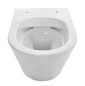Vesta Verkort Hangtoilet Glans Wit Randloos met Verhoogd wc-bril Vesta Verkort Hangtoilet Glans Wit Randloos met Verhoogd wc-bril