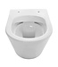 Wiesbaden Vesta Verkort Hangtoilet Glans Wit Randloos met Verhoogd wc-bril
