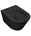 Wiesbaden Vesta Randloos Hangtoilet Tornado flush Mat Zwart excl. wc-bril