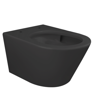 Wiesbaden Wiesbaden Vesta Randloos Hangtoilet Tornado flush Mat Zwart excl. wc-bril