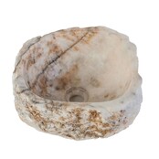 Waskom Natuursteen Rond Creme Natural sunset onyx 30-35x15cm