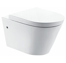 Wiesbaden Flow Randloos Hangtoilet Wit met nano coating incl. Flow verhoogd Wc-bril