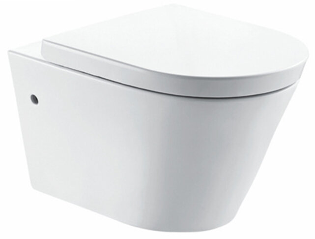 Wiesbaden Flow Randloos Hangtoilet Wit met nano coating incl. Flow verhoogd Wc-bril Wiesbaden Flow Randloos Hangtoilet Wit met nano coating incl. Flow verhoogd Wc-bril