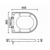 Wc bril Arco soft-close closetzitting wit Duroplast