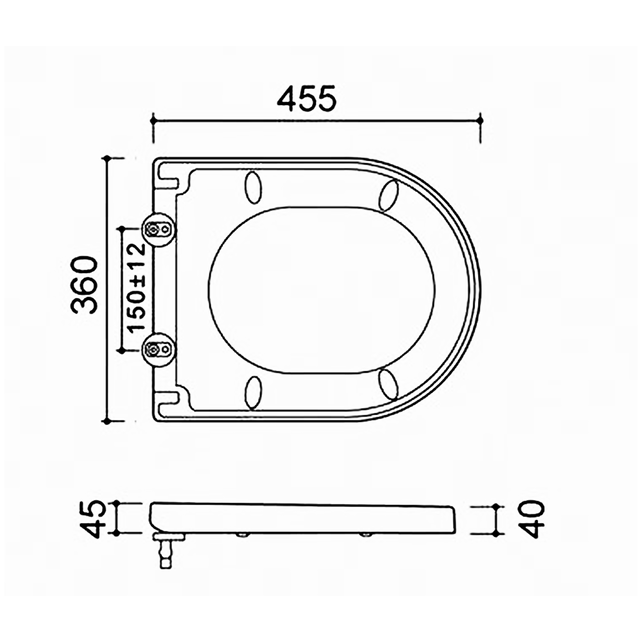Wc bril Arco soft-close closetzitting wit Duroplast