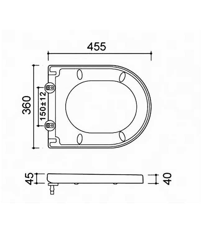 Wc bril Arco soft-close closetzitting wit Duroplast