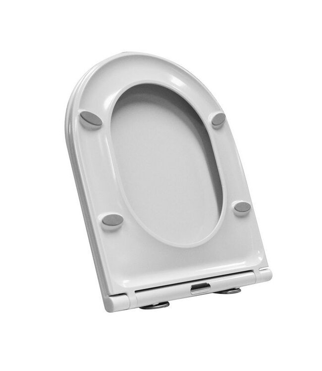 Wc bril Flatline toiletzitting softclose en quick release glans wit