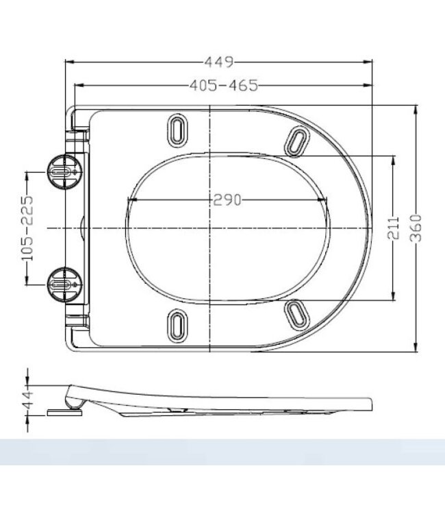 Wiesbaden Wc bril Shade Glans Wit slim toiletzitting softclose en quick release