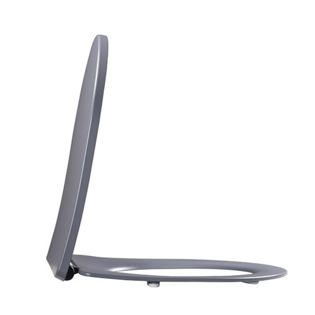 Wiesbaden Wc bril Shade Mat Grijs slim toiletzitting softclose en quick release Wiesbaden Wc bril Shade Mat Grijs slim toiletzitting softclose en quick release
