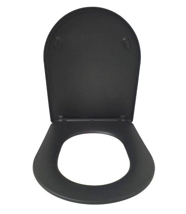 Wiesbaden Wc bril Shade Mat Zwart slim toiletzitting softclose en quick release