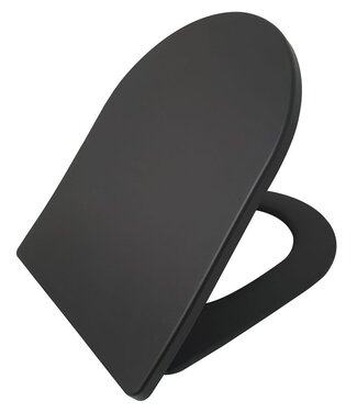 Wiesbaden Wiesbaden Wc bril Shade Mat Zwart slim toiletzitting softclose en quick release