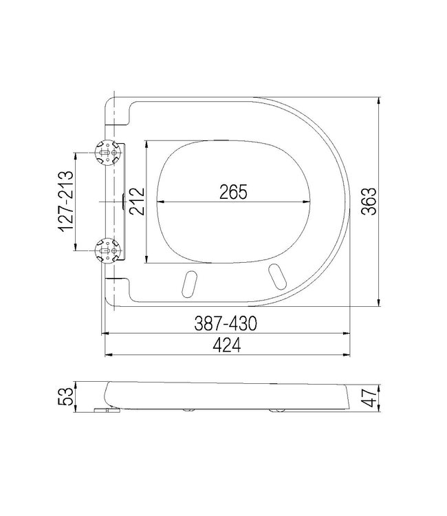 Wiesbaden Wc bril Vesta Wit Junoir Softclose softclose en quick release