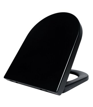 Wiesbaden Wiesbaden Wc bril Vesta Mat Zwart Softclose en quick release