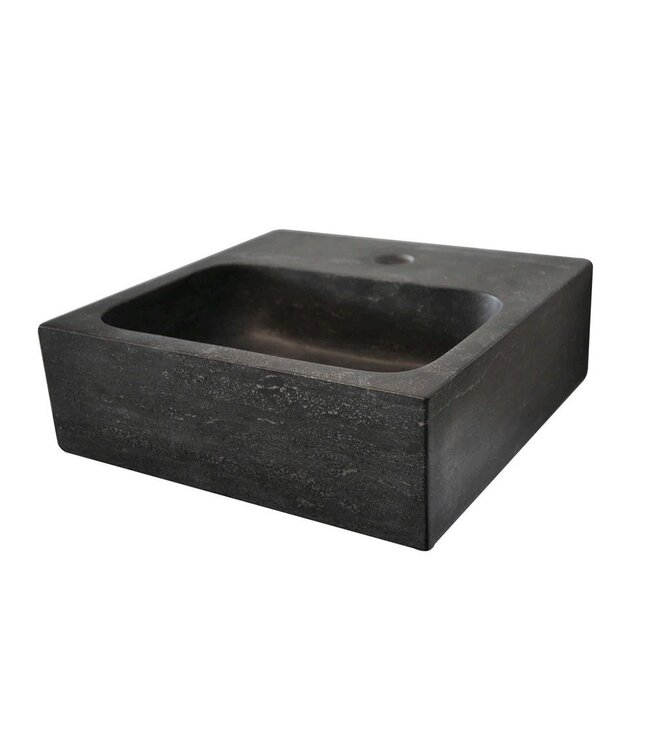 Wiesbaden B-Stone Toilet Fontein Natuursteen 30x30cm Vierkant met kraangat