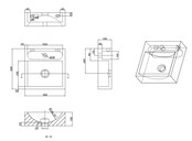 Wiesbaden B-Stone Toilet Fontein Natuursteen 30x30cm Vierkant met kraangat Wiesbaden B-Stone Toilet Fontein Natuursteen 30x30cm Vierkant met kraangat