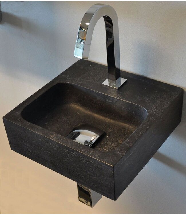 Wiesbaden B-Stone Toilet Fontein Natuursteen 30x30cm Vierkant met kraangat