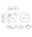 Wiesbaden B-Stone Toilet Fontein Natuursteen 30x30cm hamerslag hoekfontein met kraangat