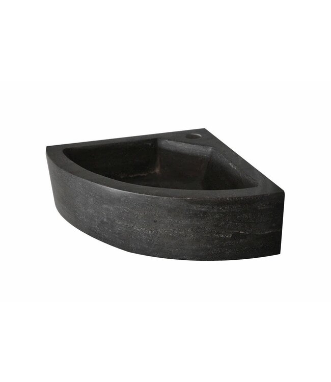 Wiesbaden B-Stone Toilet Fontein Natuursteen 30x30cm hoekfontein met kraangat