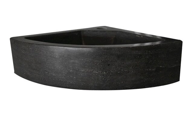 Wiesbaden B-Stone Toilet Fontein Natuursteen 30x30cm hoekfontein met kraangat