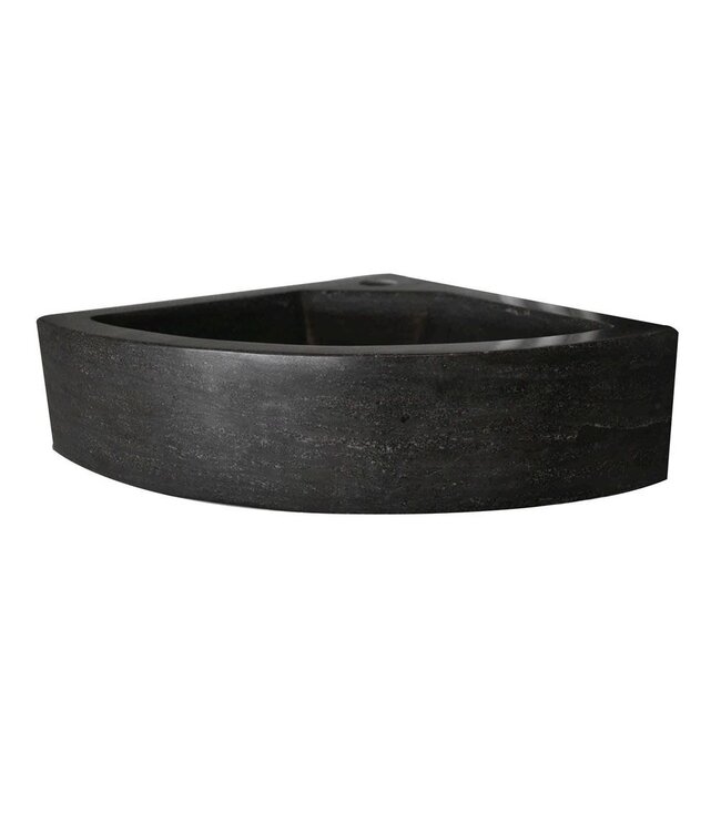 Wiesbaden B-Stone Toilet Fontein Natuursteen 30x30cm hoekfontein met kraangat