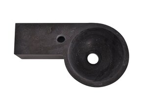 Wiesbaden Toilet Fontein B-Stone Natuursteen Links Rond 40x23 cm