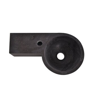 Wiesbaden Wiesbaden Toilet Fontein B-Stone Natuursteen Links Rond 40x23 cm