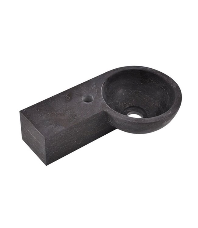 Toilet Fontein B-Stone Natuursteen Links Rond 40x23 cm