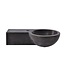 Toilet Fontein B-Stone Natuursteen Links Rond 40x23 cm